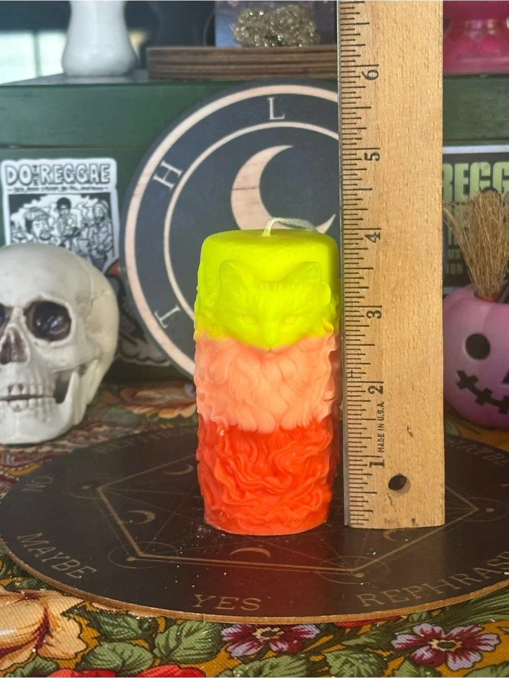 Cat of Flame Pillar Candle